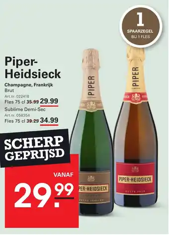 Sligro Piper Heidsieck aanbieding