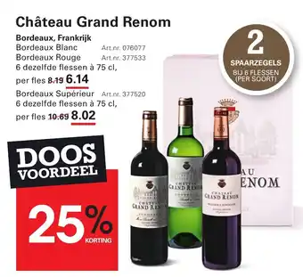 Sligro Château Grand Renom aanbieding