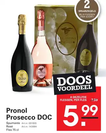 Sligro Pronol Prosecco DOC aanbieding