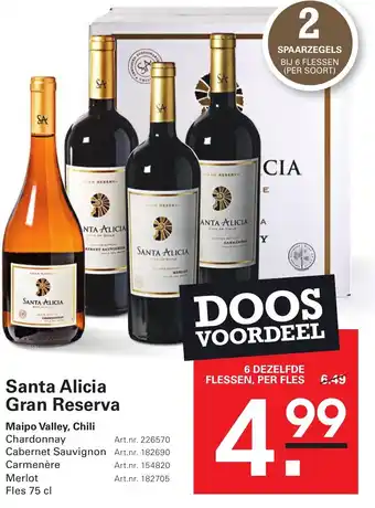 Sligro Santa Alicia Gran Reserva aanbieding