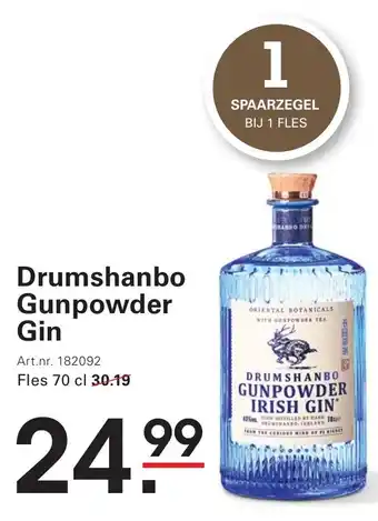 Sligro Drumshanbo Gunpowder Gin aanbieding