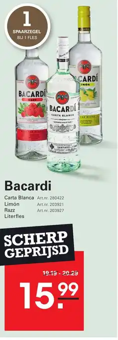 Sligro Bacardi aanbieding