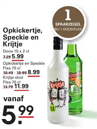 Sligro Opkickertje, Speckie en Krijtje aanbieding