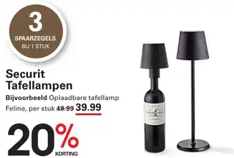 Sligro Securit Tafellampen aanbieding