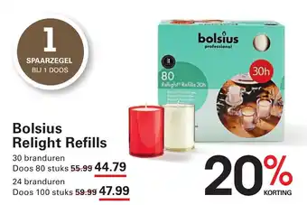 Sligro Bolsius Relight Refills aanbieding