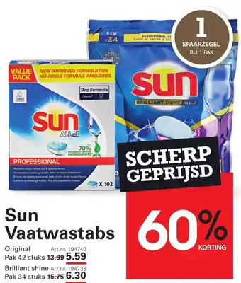 Sligro Sun Vaatwastabs aanbieding
