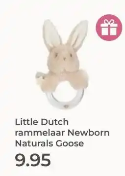 Prenatal Little Dutch rammelaar Newborn Naturals Goose aanbieding