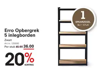 Sligro Erro Opbergrek 5 inlegborden aanbieding