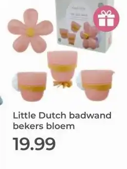 Prenatal Little Dutch badwand bekers bloem aanbieding