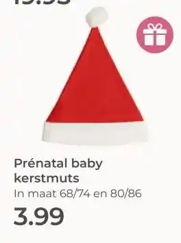 Prenatal Prénatal baby kerstmuts aanbieding