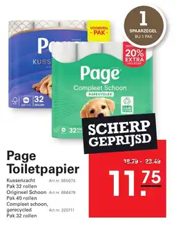 Sligro Page Toiletpapier aanbieding