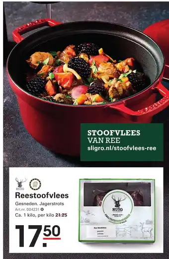 Sligro Reestoofvlees aanbieding