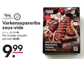 Sligro Varkensspareribs sous vide aanbieding