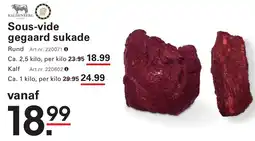 Sligro Sous vide gegaard sukade aanbieding