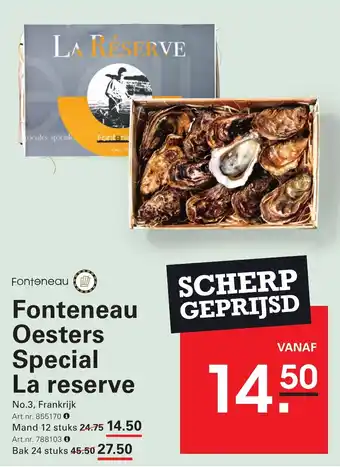 Sligro Fonteneau Oesters Special La reserve aanbieding