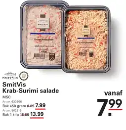 Sligro SmitVis Krab Surimi salade aanbieding