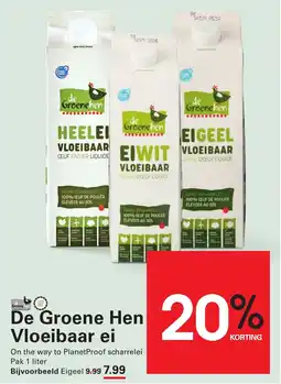 Sligro De Groene Hen Vloeibaar ei aanbieding