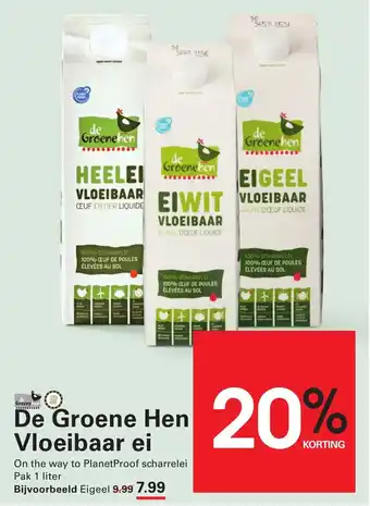 Sligro De Groene Hen Vloeibaar ei aanbieding