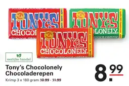 Sligro Tony's Chocolonely Chocoladerepen aanbieding