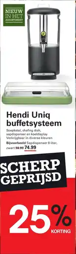 Sligro Hendi Uniq buffetsysteem aanbieding