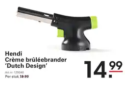 Sligro Hendi Crème brûléebrander 'Dutch Design' aanbieding