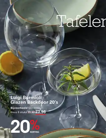 Sligro Luigi Bormioli Glazen Backdoor 20's aanbieding