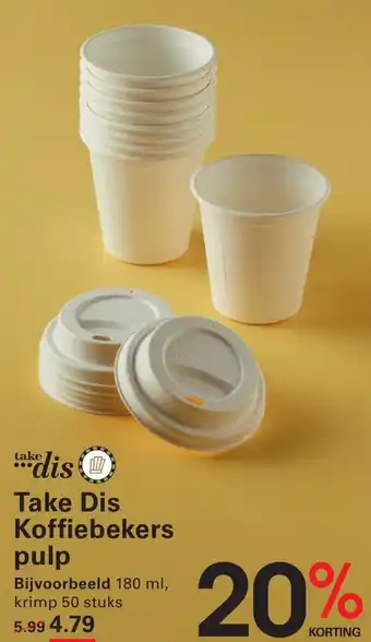 Sligro Take Dis Koffiebekers aanbieding