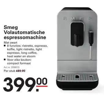 Sligro Smeg Volautomatische espressomachine aanbieding