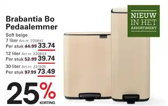 Sligro Brabantia Bo Pedaalemmer aanbieding