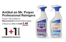 Sligro Antikal en Mr. Proper Professional Reinigers aanbieding