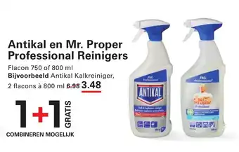 Sligro Antikal en Mr. Proper Professional Reinigers aanbieding