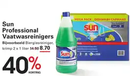 Sligro Sun professional vaatwasreinigers aanbieding