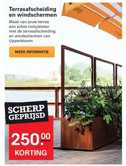 Sligro Terrasafscheiding en windschermen aanbieding