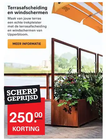 Sligro Terrasafscheiding en windschermen aanbieding