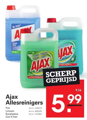 Sligro Ajax Allesreinigers aanbieding