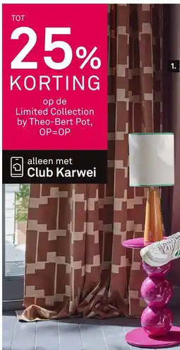 Karwei Theo-Bert Pot gordijnstof aanbieding