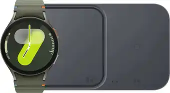 Coolblue Samsung Galaxy Watch 7 Groen 40mm + Duo Draadloze Oplader aanbieding