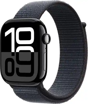 Coolblue Apple Watch Series 10 4G 46mm Zwart Sport Loop aanbieding