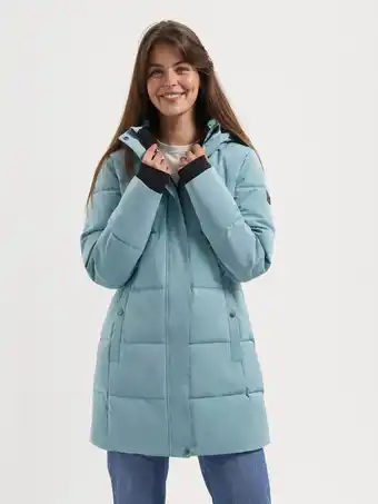 ANWB Travelin' Rissne Dames Puffer winterjas Lichtblauw aanbieding