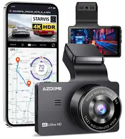 ANWB Azdome M63 Pro True 4K 64gb Wifi GPS dashcam Zwart aanbieding