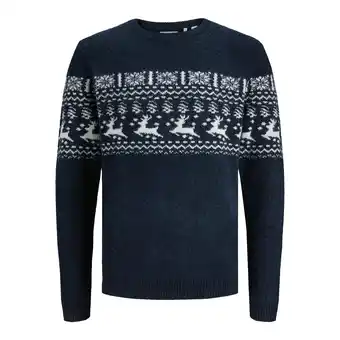 ANWB Produkt Heren Cameron Knit Crew Neck Blauw aanbieding