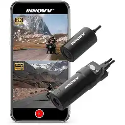 ANWB Innovv K6 2CH Dual Wifi 2K Motor dashcam Zwart aanbieding