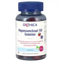 Holland & Barrett Orthica Magnesiumcitraat 150mg – 30 gummies aanbieding