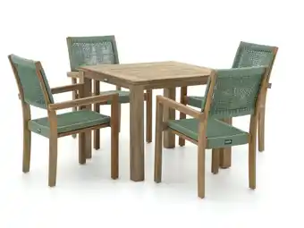 Kees Smit ROUGH Batang/ROUGH-S 90cm dining tuinset 5-delig stapelbaar aanbieding