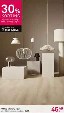 Karwei KARWEI tafellamp Noah aanbieding