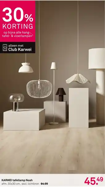 Karwei KARWEI tafellamp Noah aanbieding