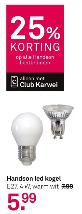 Karwei Handson led kogel aanbieding