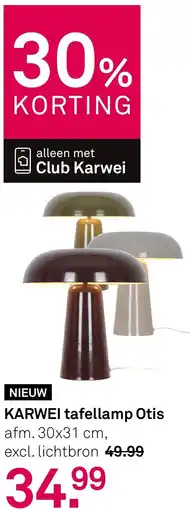 Karwei KARWEI tafellamp Otis aanbieding