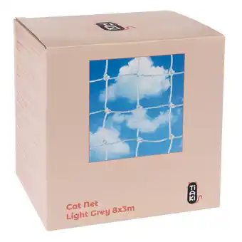 Zooplus 8 x 3m TIAKI Kattenbeschermingsnet met Draadversterking Grijs aanbieding