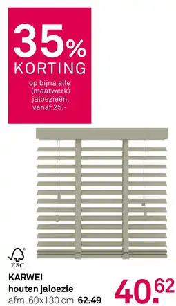 Karwei Houten jaloezie aanbieding